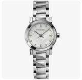 Buy Shop Burberry The City Diamonds Mother of Pearl Dial Silver Steel Strap Watch for Women - BU9224 USA Online
