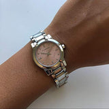 Buy Shop Burberry The City Diamonds Pink Dial Silver Steel Strap Watch for Women - BU9223 USA Online