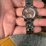 Buy Shop Burberry The City Diamonds Pink Dial Silver Steel Strap Watch for Women - BU9231 USA Online