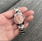 Buy Shop Burberry The City Diamonds Pink Dial Silver Steel Strap Watch for Women - BU9231 USA Online