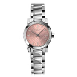Buy Shop Burberry The City Diamonds Pink Dial Silver Steel Strap Watch for Women - BU9231 USA Online