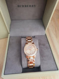 Buy Shop Burberry The City Diamonds Rose Dial Rose Gold Steel Strap Watch for Women - BU9225 USA Online