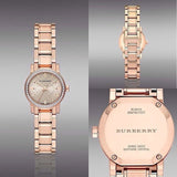Buy Shop Burberry The City Diamonds Rose Dial Rose Gold Steel Strap Watch for Women - BU9225 USA Online