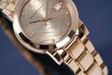 Buy Shop Burberry The City Diamonds Rose Gold Dial Rose Gold Steel Strap Watch for Women - BU9126 USA Online