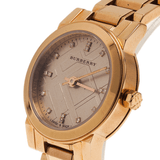 Buy Shop Burberry The City Diamonds Rose Gold Dial Rose Gold Steel Strap Watch for Women - BU9126 USA Online