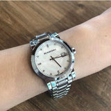Buy Shop Burberry The City Diamonds Silver Dial Silver Steel Strap Watch for Women - BU9125 USA Online