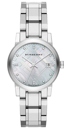 Buy Shop Burberry The City Diamonds Silver Dial Silver Steel Strap Watch for Women - BU9125 USA Online