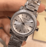 Buy Shop Burberry The City Diamonds Silver Dial Silver Steel Strap Watch for Women - BU9220 USA Online