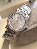 Buy Shop Burberry The City Diamonds Silver Dial Silver Steel Strap Watch for Women - BU9220 USA Online