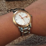 Buy Shop Burberry The City Diamonds White Dial Two Tone Steel Strap Watch for Women - BU9127 USA Online
