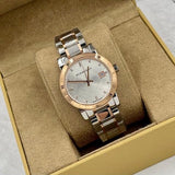 Buy Shop Burberry The City Diamonds White Dial Two Tone Steel Strap Watch for Women - BU9127 USA Online
