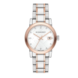 Buy Shop Burberry The City Diamonds White Dial Two Tone Steel Strap Watch for Women - BU9127 USA Online