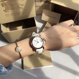 Buy Shop Burberry The City Diamonds White Dial White Leather Strap Watch for Women - BU9130 USA Online