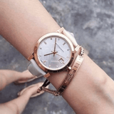 Buy Shop Burberry The City Diamonds White Dial White Leather Strap Watch for Women - BU9130 USA Online