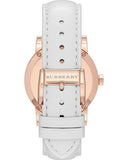 Buy Shop Burberry The City Diamonds White Dial White Leather Strap Watch for Women - BU9130 USA Online