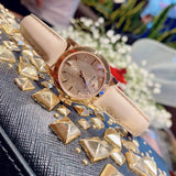 Buy Shop Burberry The City Gold Dial Beige Leather Strap Watch for Women - BU9210 USA Online