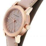Buy Shop Burberry The City Gold Dial Beige Leather Strap Watch for Women - BU9210 USA Online
