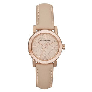 Buy Shop Burberry The City Gold Dial Beige Leather Strap Watch for Women - BU9210 USA Online