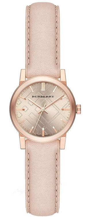 Buy Shop Burberry The City Gold Dial Beige Leather Strap Watch for Women - BU9210 USA Online