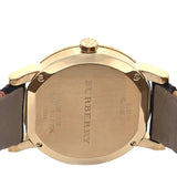 Buy Shop Burberry The City Gold Dial Black Leather Strap Watch for Men - BU9032 USA Online