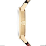 Buy Shop Burberry The City Gold Dial Black Leather Strap Watch for Men - BU9032 USA Online