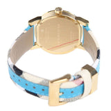 Buy Shop Burberry The City Gold Dial Blue Leather Strap Watch for Women - BU9018 USA Online