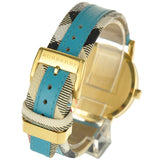 Buy Shop Burberry The City Gold Dial Blue Leather Strap Watch for Women - BU9018 USA Online