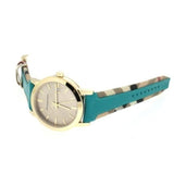 Buy Shop Burberry The City Gold Dial Blue Leather Strap Watch for Women - BU9018 USA Online
