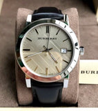 Buy Shop Burberry The City Gold Dial Brown Leather Strap Watch for Men - BU9011 USA Online