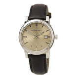 Buy Shop Burberry The City Gold Dial Brown Leather Strap Watch for Men - BU9011 USA Online