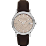 Buy Shop Burberry The City Gold Dial Brown Leather Strap Watch for Men - BU9011 USA Online
