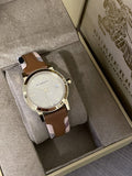 Buy Shop Burberry The City Gold Dial Brown Leather Strap Watch for Women - BU9133 USA Online