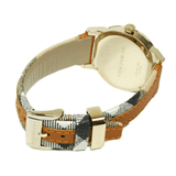 Buy Shop Burberry The City Gold Dial Brown Leather Strap Watch for Women - BU9133 USA Online