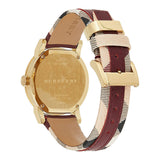 Buy Shop Burberry The City Gold Dial Brown Leather Strap Watch for Women - BU9133 USA Online