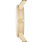 Buy Shop Burberry The City Gold Dial Brown Leather Strap Watch for Women - BU9133 USA Online