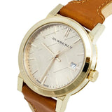 Buy Shop Burberry The City Gold Dial Brown Leather Strap Watch for Women - BU9133 USA Online