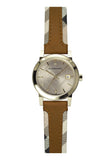 Buy Shop Burberry The City Gold Dial Brown Leather Strap Watch for Women - BU9133 USA Online