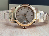 Buy Shop Burberry The City Gold Dial Gold Steel Strap Watch for Men - BU9038 USA Online