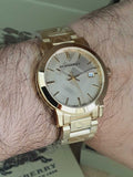 Buy Shop Burberry The City Gold Dial Gold Steel Strap Watch for Men - BU9038 USA Online