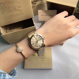 Buy Shop Burberry The City Gold Dial Gold Steel Strap Watch for Men - BU9038 USA Online