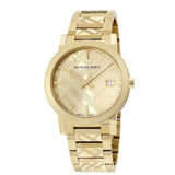 Buy Shop Burberry The City Gold Dial Gold Steel Strap Watch for Men - BU9038 USA Online