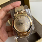 Buy Shop Burberry The City Gold Dial Gold Steel Strap Watch for Women - BU9033 USA Online