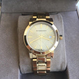 Buy Shop Burberry The City Gold Dial Gold Steel Strap Watch for Women - BU9033 USA Online