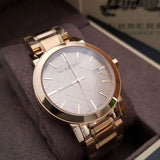 Buy Shop Burberry The City Gold Dial Gold Steel Strap Watch for Women - BU9033 USA Online