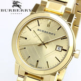 Buy Shop Burberry The City Gold Dial Gold Steel Strap Watch for Women - BU9033 USA Online
