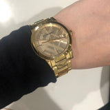 Buy Shop Burberry The City Gold Dial Gold Steel Strap Watch for Women - BU9134 USA Online