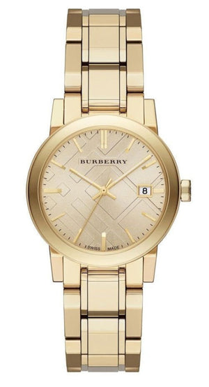Buy Shop Burberry The City Gold Dial Gold Steel Strap Watch for Women - BU9134 USA Online