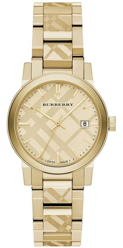Buy Shop Burberry The City Gold Dial Gold Steel Strap Watch for Women - BU9145 USA Online