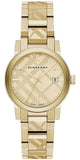 Buy Shop Burberry The City Gold Dial Gold Steel Strap Watch for Women - BU9145 USA Online