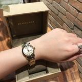 Buy Shop Burberry The City Gold Dial Gold Steel Strap Watch for Women - BU9227 USA Online